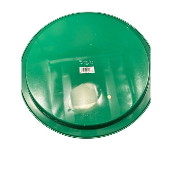 Vintage 1988 Potpourri Press Metal Christmas Tray Sleigh Ride 13.5” Round - Picture 3 of 6